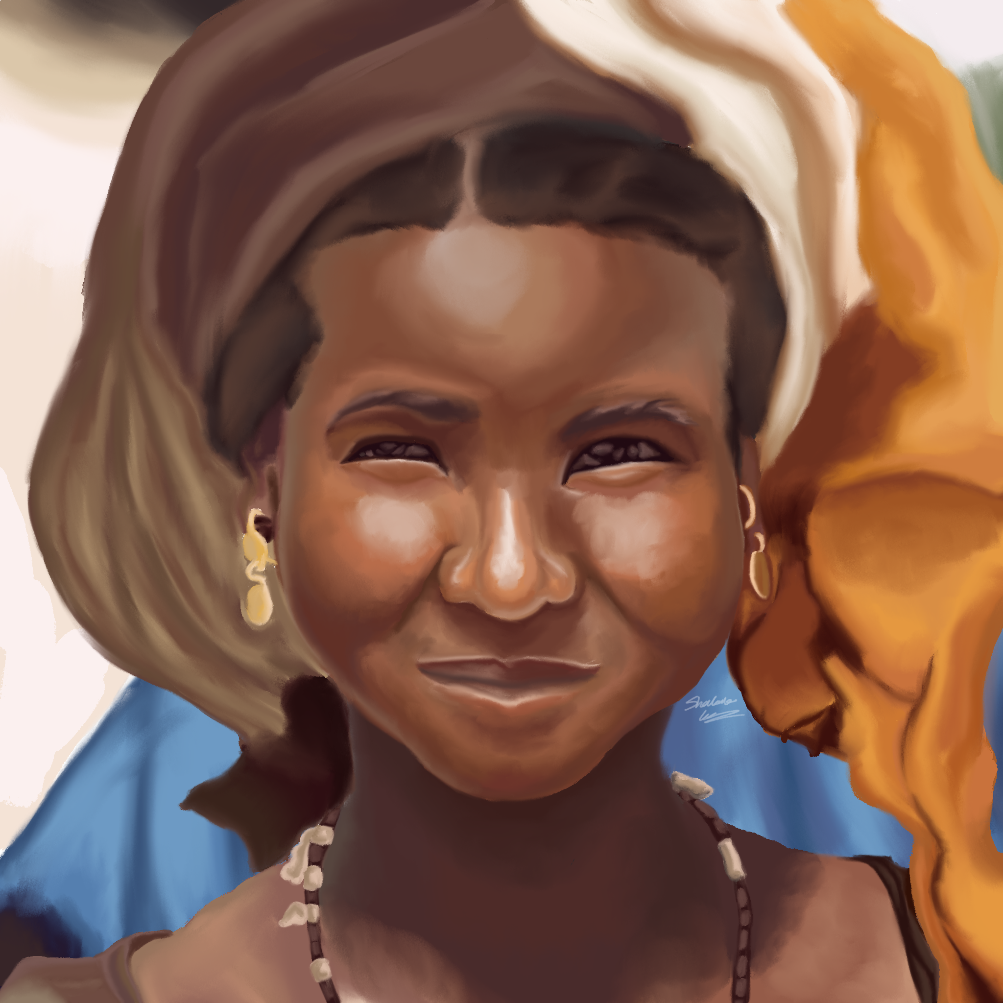 'A Simple Girl', Procreate 