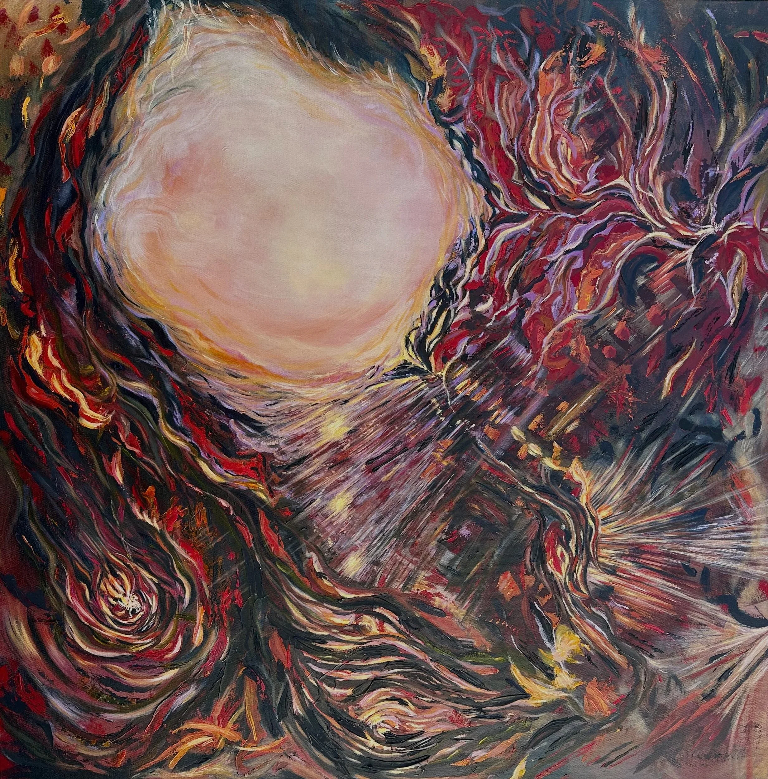 You know the way 36x36 mixed media