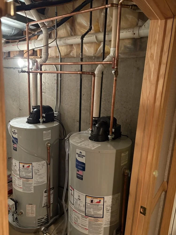 Installation of 2 50G water heaters
