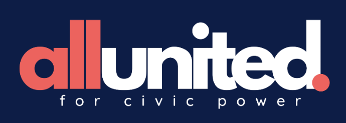 All United logo with the slogan 'for civic power' underneath.