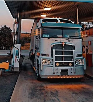 Refuelling after a Vic to WA freight haul run.