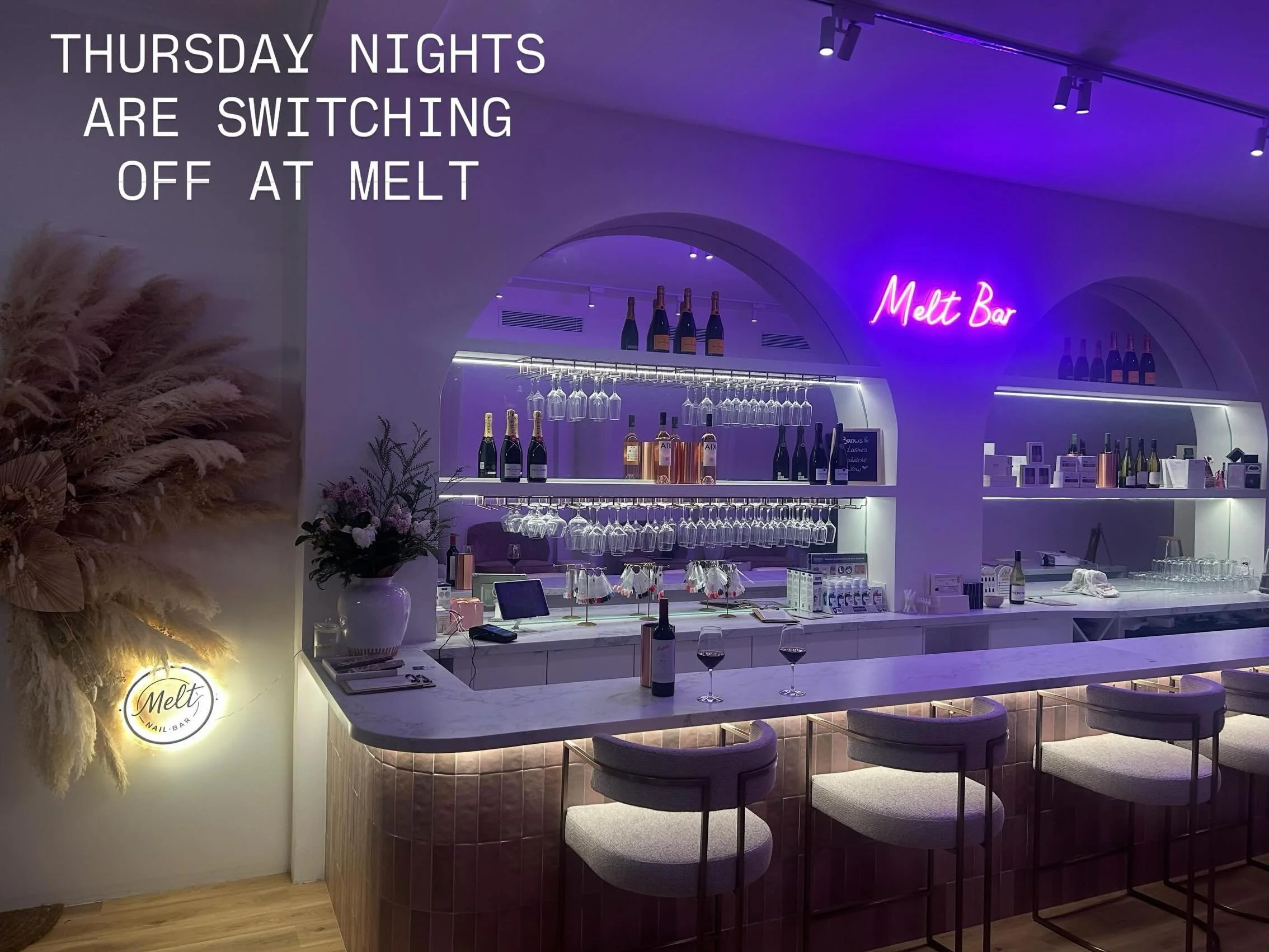 This winter, join us for Melt After Dark - low lights, glowing LEDs, beauty treatments &amp; a drink after dark.
Book your Thursday evening appointment, stay a little longer &amp; ease into the end of the week 🫠