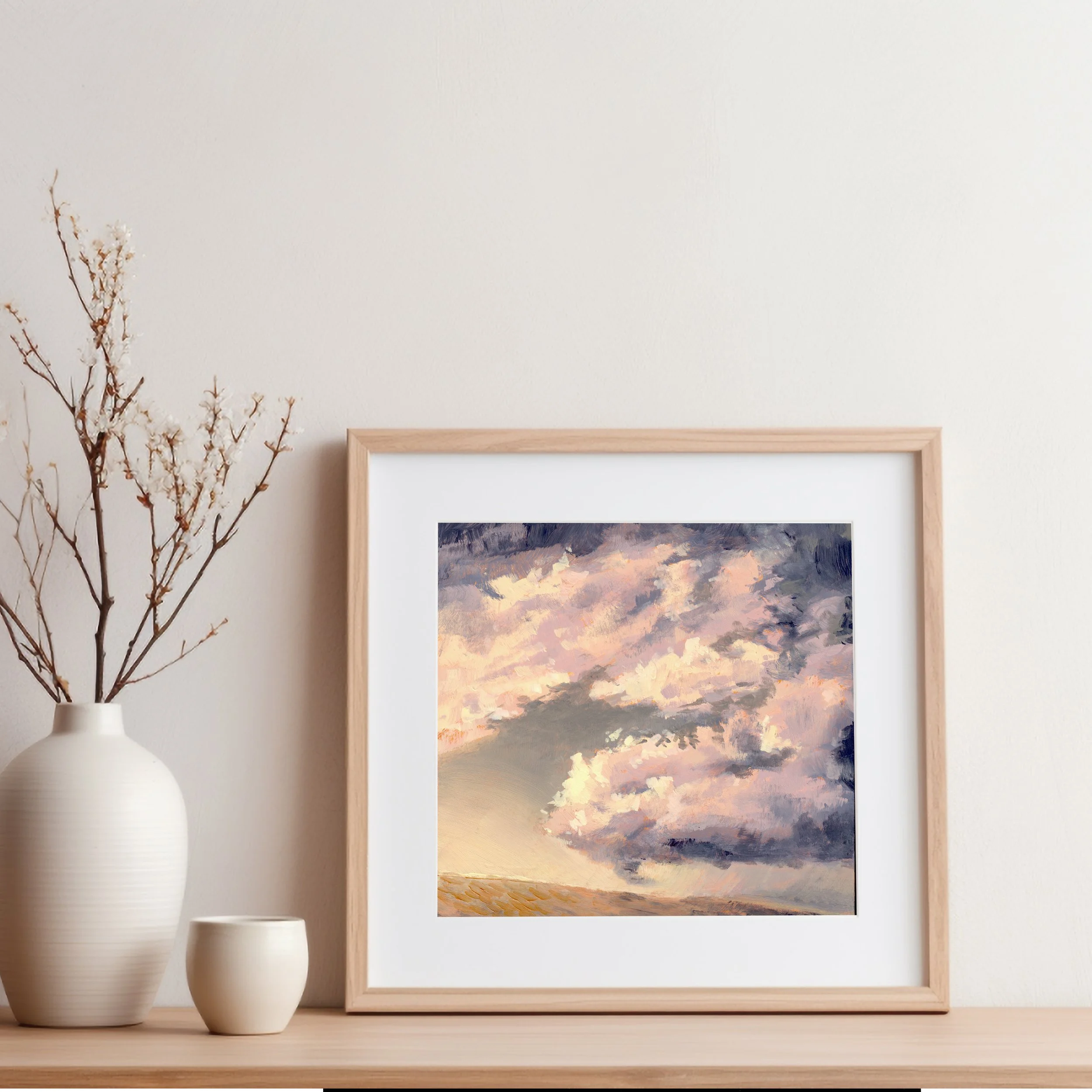 2024 Cloud Study in Pink 6" x 6"