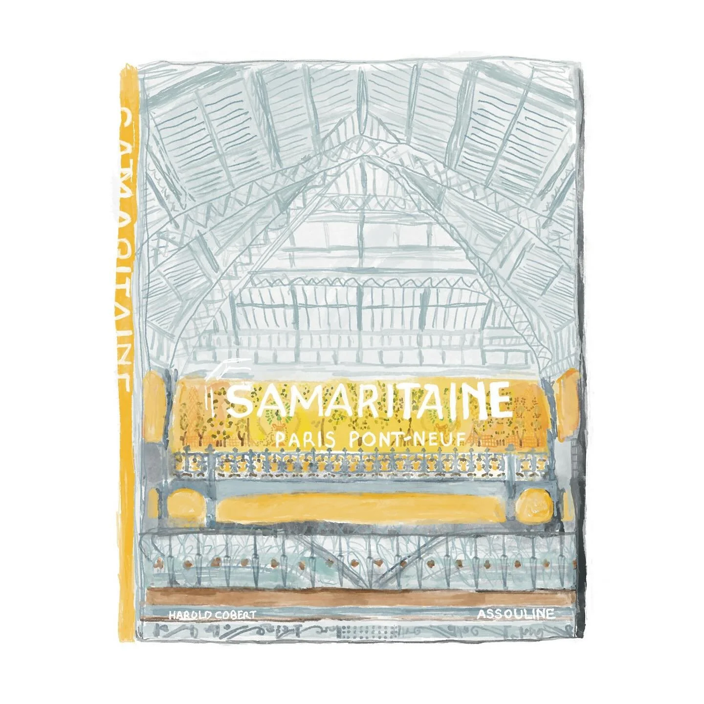 All the sunny things I&rsquo;ve drawn this week ☀️ 
@samaritaineparis by @assouline 
@selfridgesfood Christmas pudding
@prada bag and shoes
@driesvannoten perfume
@vilhelm_parfumerie room service 
Country lemons from a laden tree! 
@sirenatuna for th