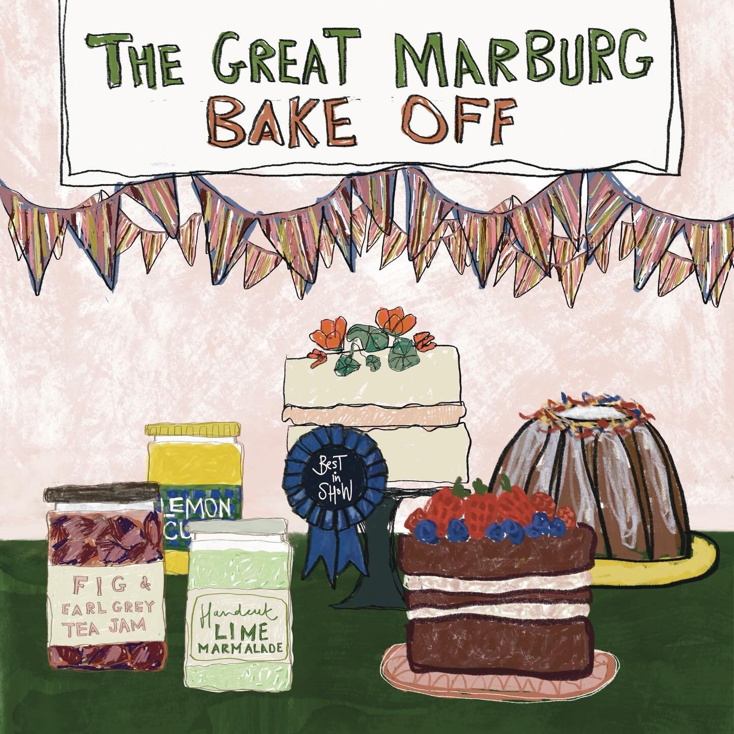#bestinshow 
@sarah_bowe 
Nasturtium cake 👏
#drawingfood 
#letthemeatcake 
#bakingandbottling 
#drawnbyme 
@procreate