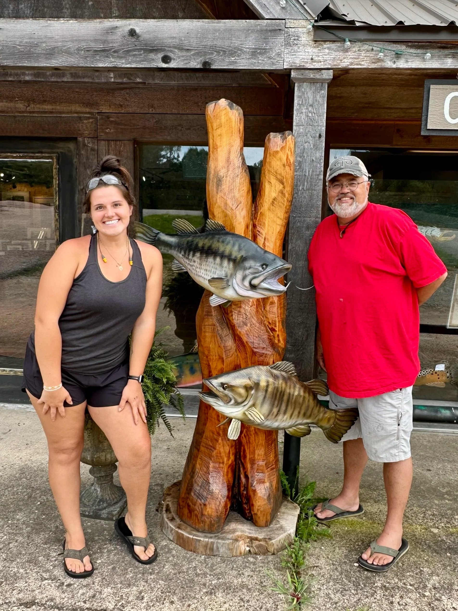 6’8" Double Bass Sculpture!
Carved by Rachael and painted by Duane Hada in a collaboration!
Currently Available for $7,975 at Rivertown Gallery in Mountain Home, Arkansas.
Delivery can be arranged.