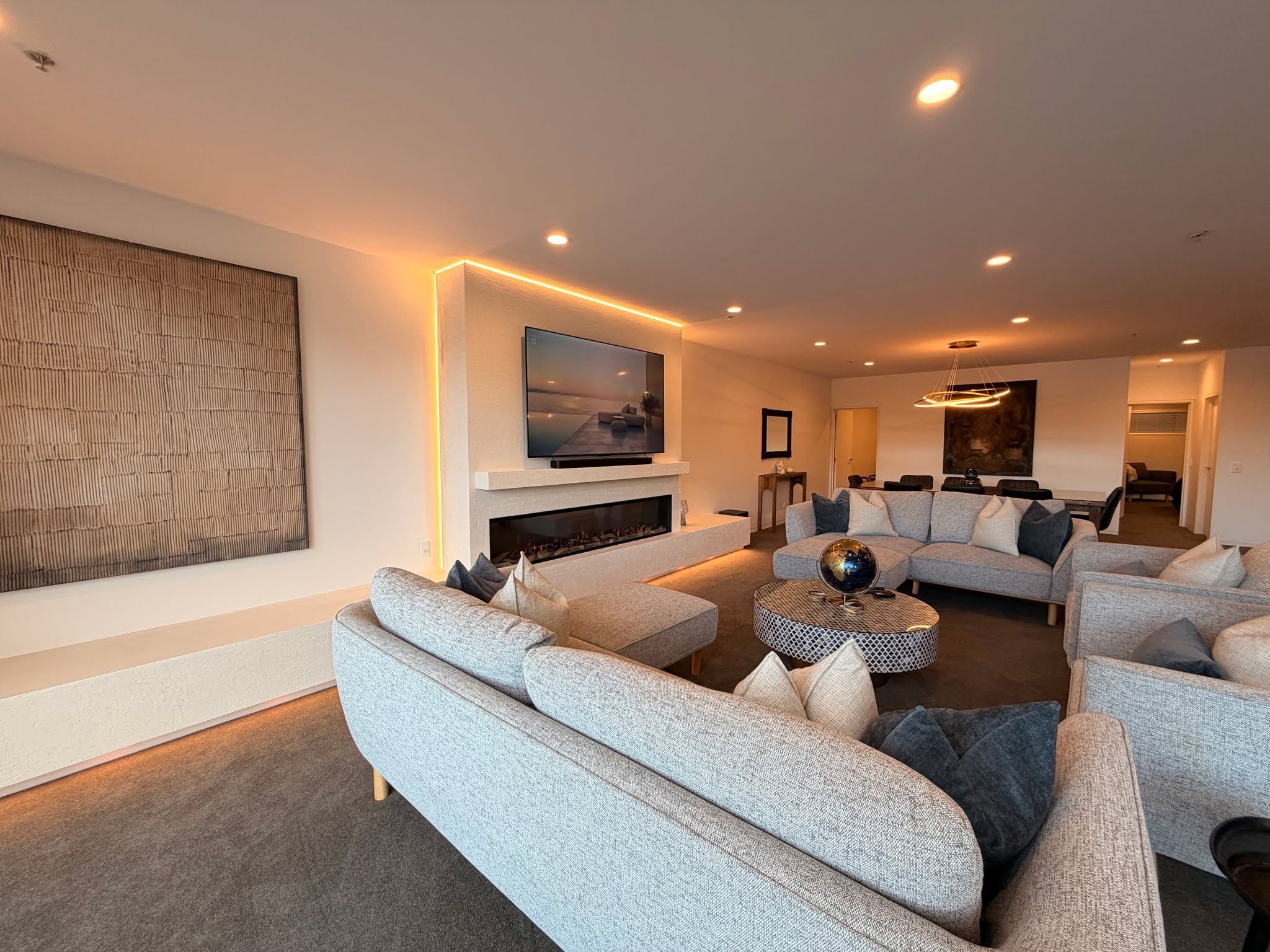 We love a good before and after!

For this luxury Queenstown apartment renovation, we were engaged to deliver the interior design and consent process.

The brief focused on two key spaces: a statement fireplace to anchor the living area, and a comple
