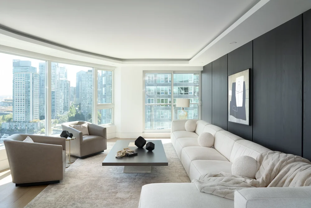 In the Clouds with Cardero, Coal Harbour condo interior by Beyond Beige