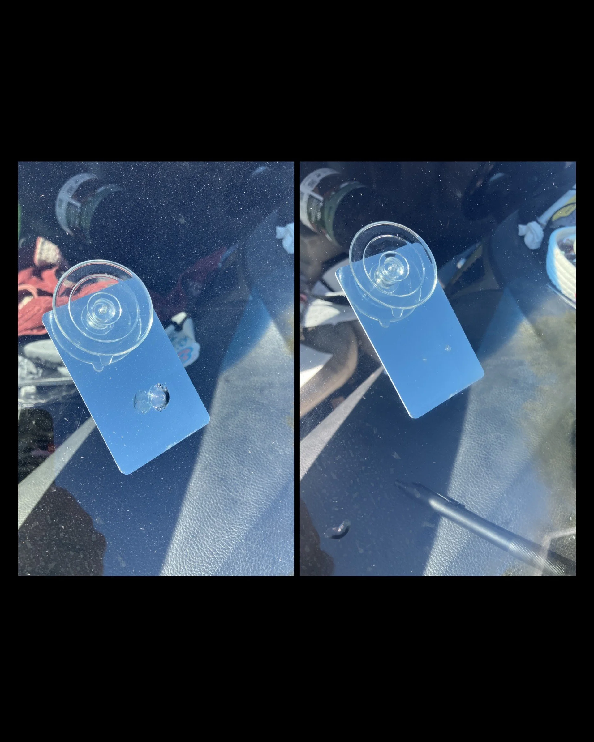 Before and after rock chip repair photos