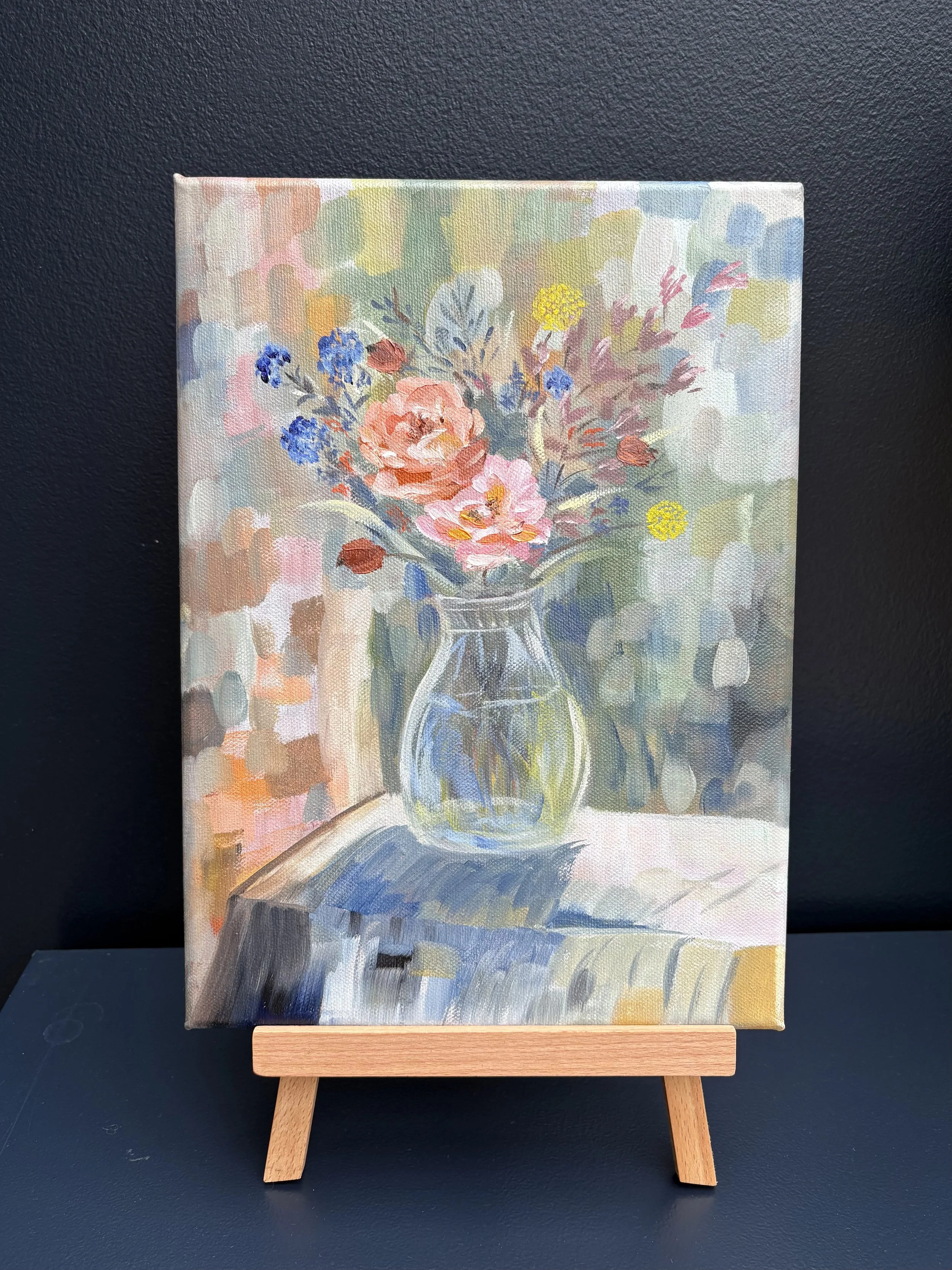 Bloemen 24 x 30 olieverf