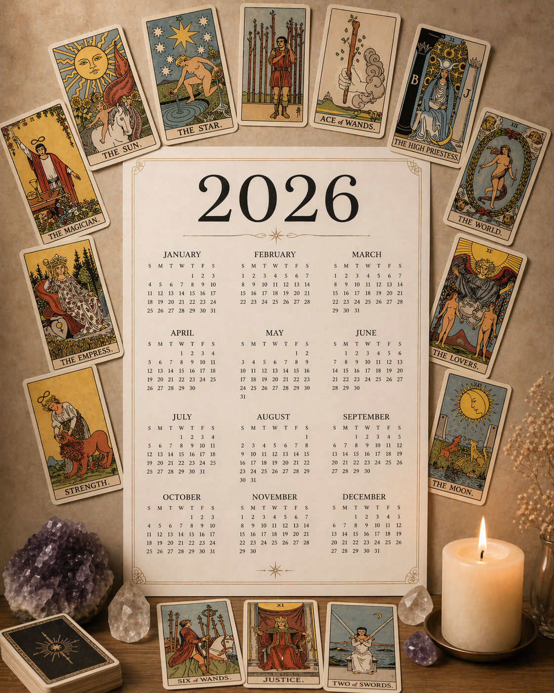 Year-Ahead Tarot Reading (4 Quarters)