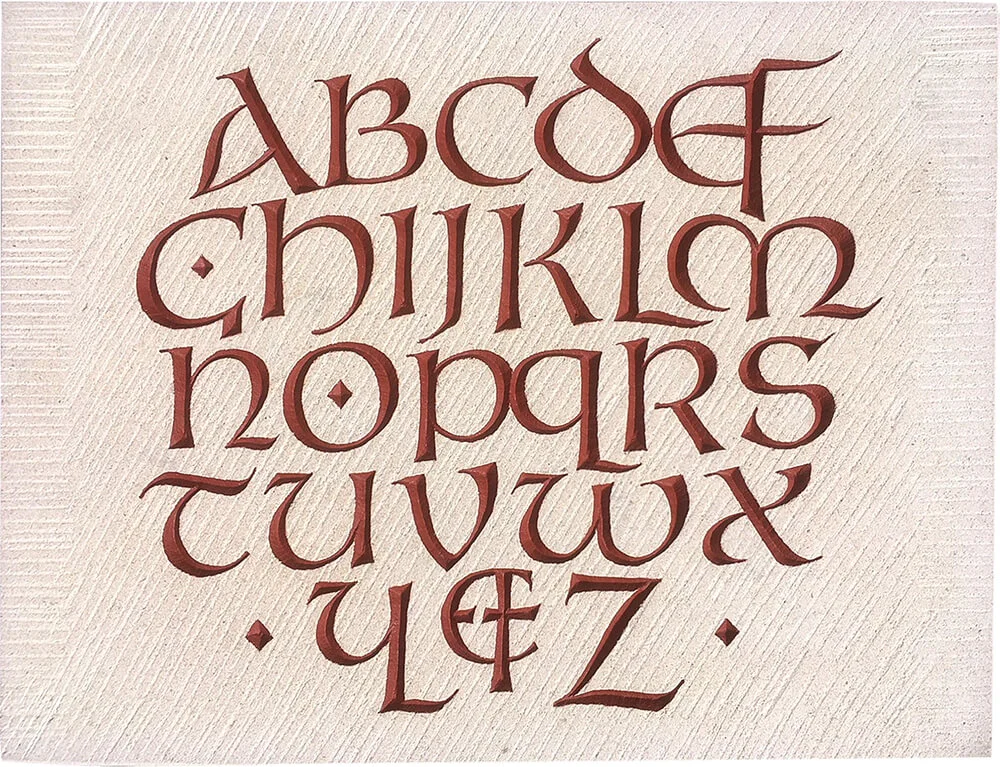Uncial alphabet by ROBYN GOLDEN-HANN