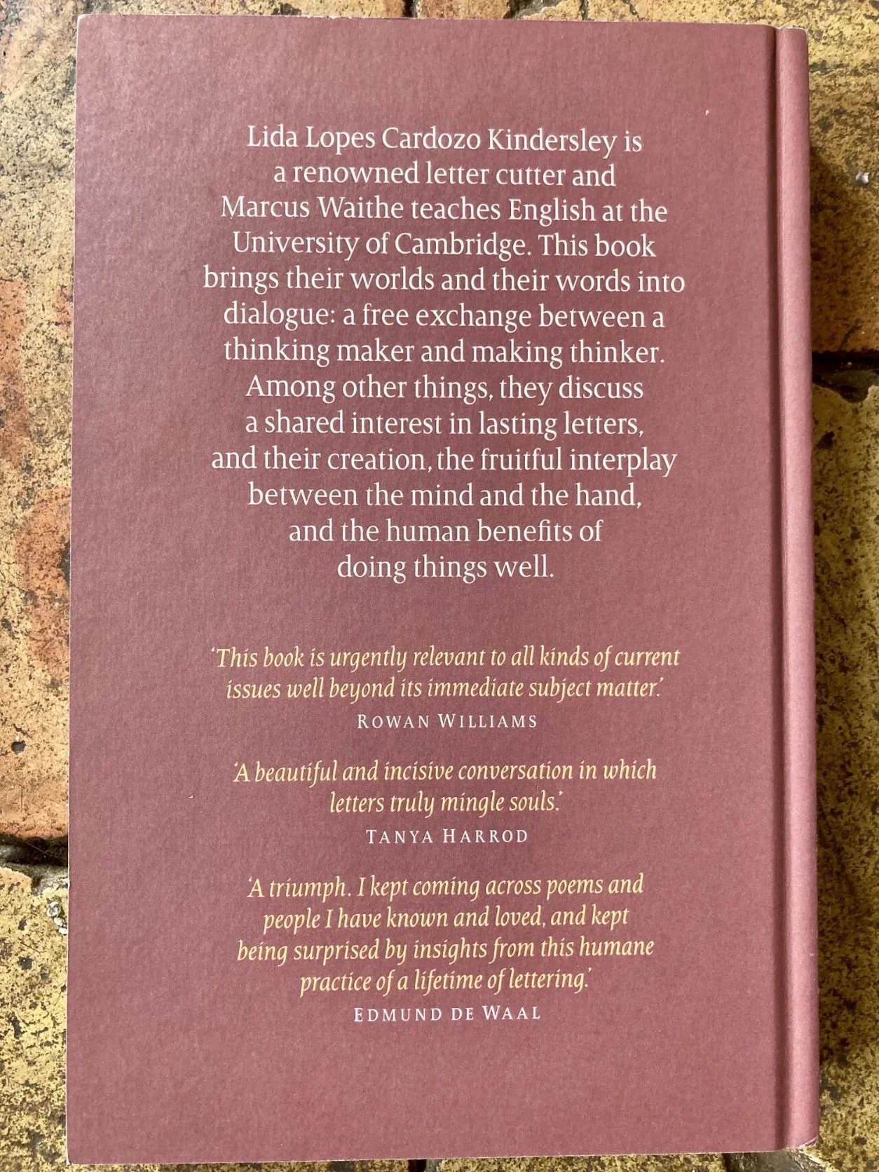 Words Made Stone - The Craft and Philosophy of Letter Carving by Lida ...