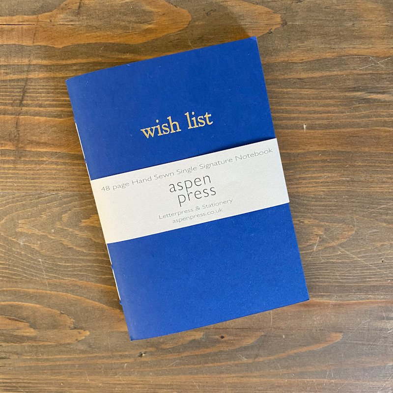 Handmade note book - Wish List — The Lettering Arts Trust