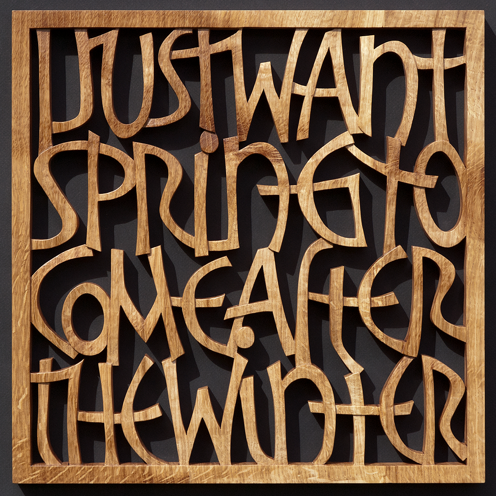 TALK &amp; DRINKS: Letter carving and design in wood by Robbie Schneider