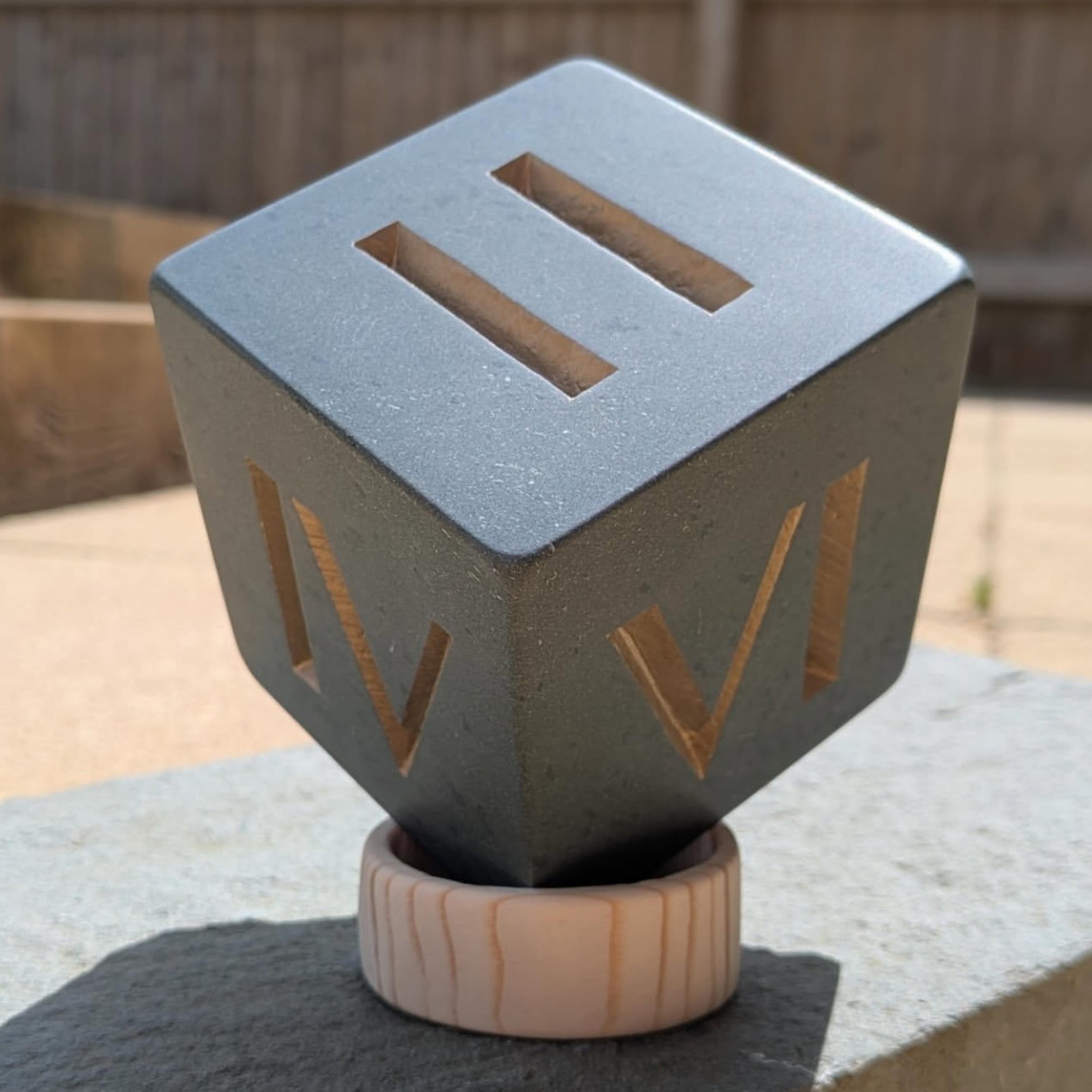 New work from one of our current apprentices, Helen Fraser. 7.5cm dice, in slate. 

We will have this work and other small pieces of carving at our pop up exhibition and shop in Aldeburgh Suffolk next week end, Saturday 13th June.  See link in bio fo