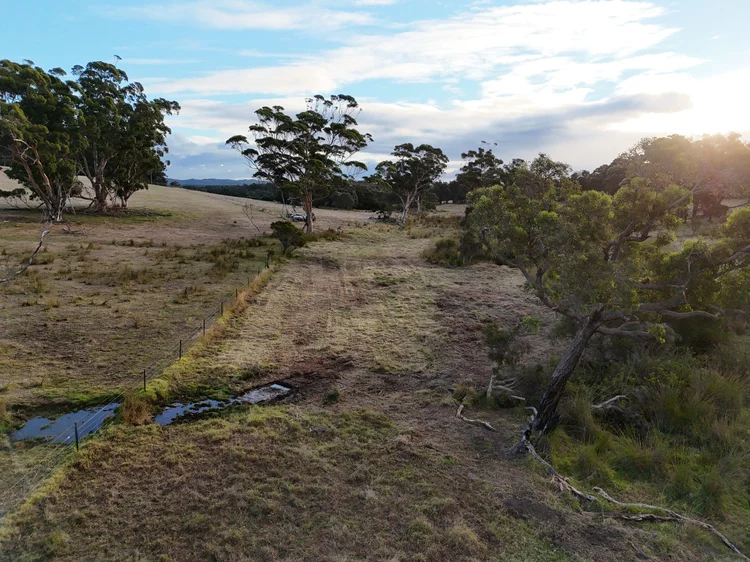 Cleared road batter council WA drone shot