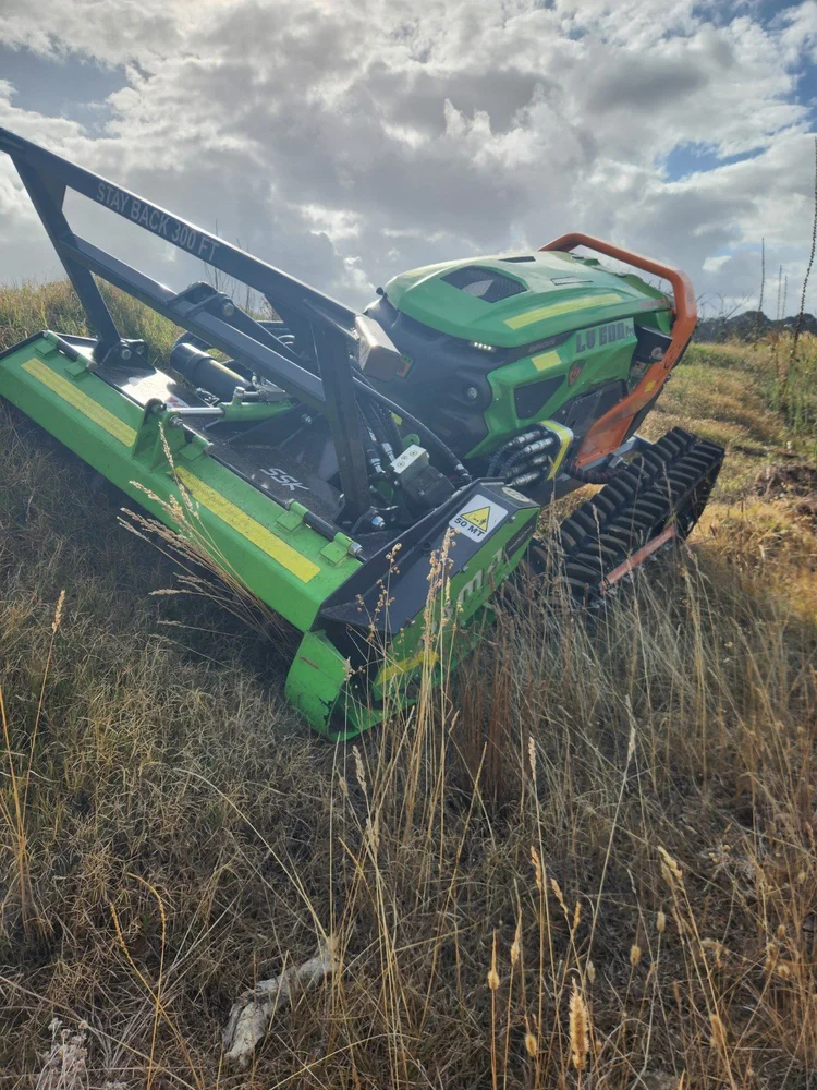 ARC11 machine on steep grassed slope