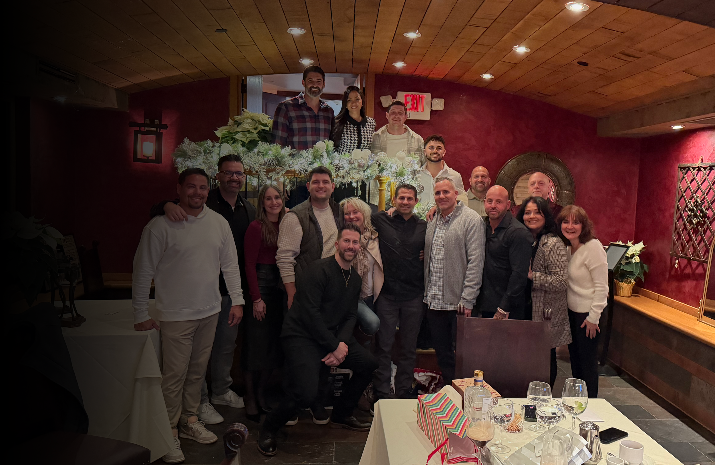 The Intention Mortgage team gathered for a professional group photo, showcasing the local mortgage experts serving New Jersey and Florida homebuyers.