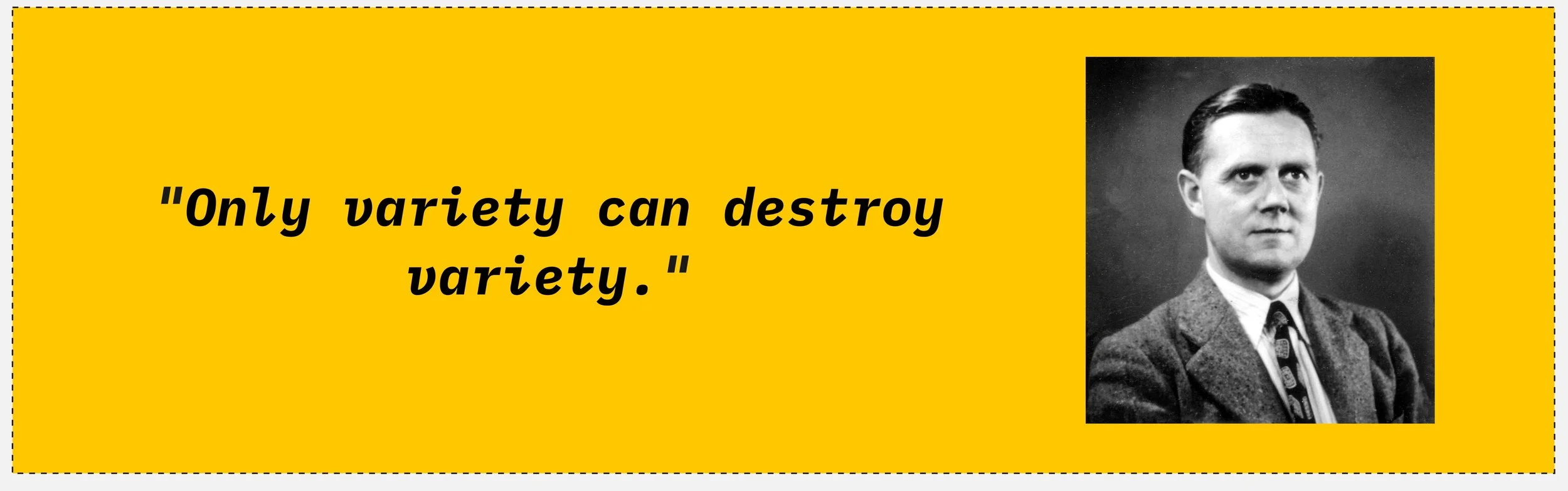 Ashby's Law of Requisite Variety: Only Variety Can Destroy Variety