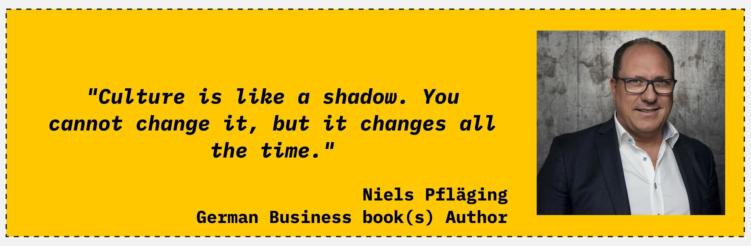 Niels Pfläging: Culture is like a shadow. You cannot change it, but it changes all the time.