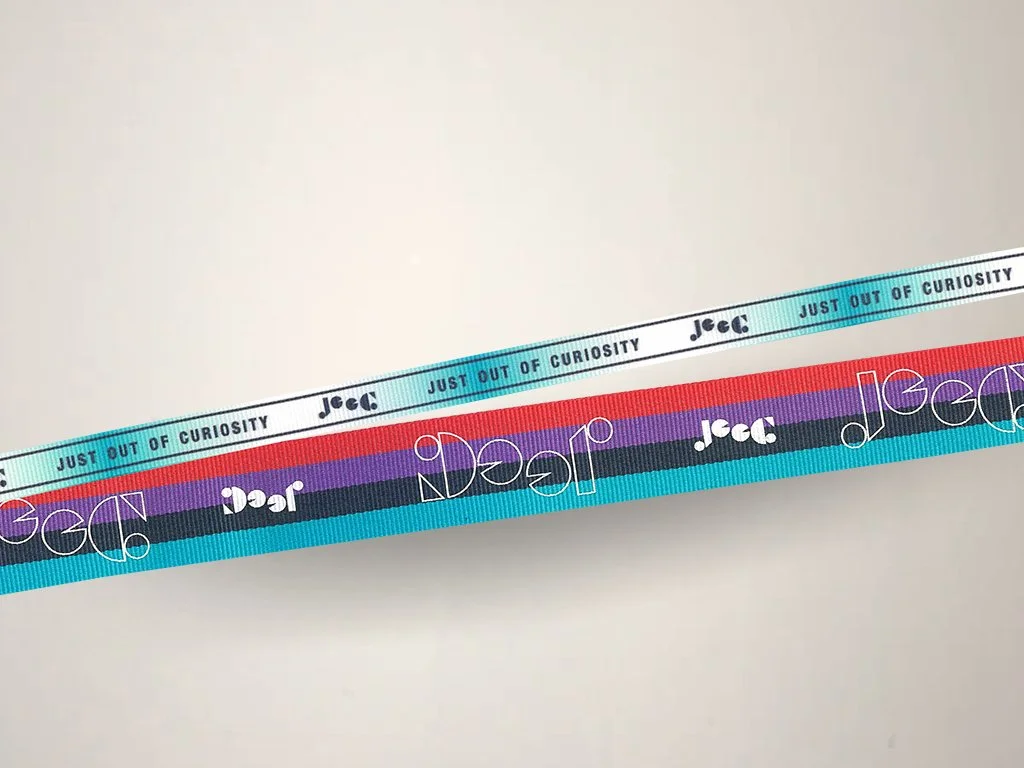 Woven Tape + Sublimation + Silk Screen Print