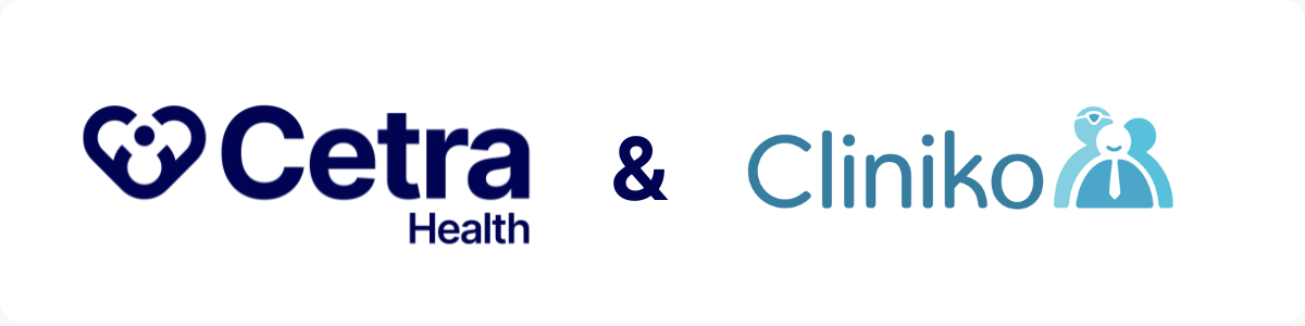 Cetra Health & Cliniko Logos