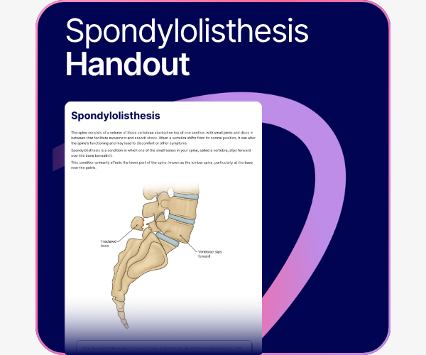 Spondylolisthesis handout