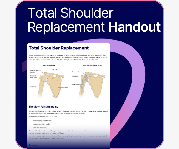 Total Shoulder Replacement handout.