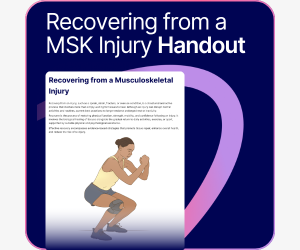 Recovering from a Musculoskeletal Injury   handout.