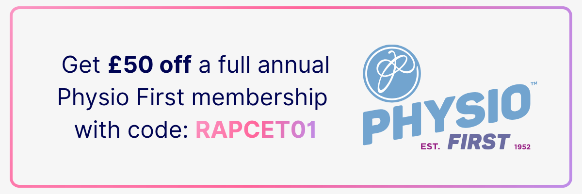 Physio First discount code graphic