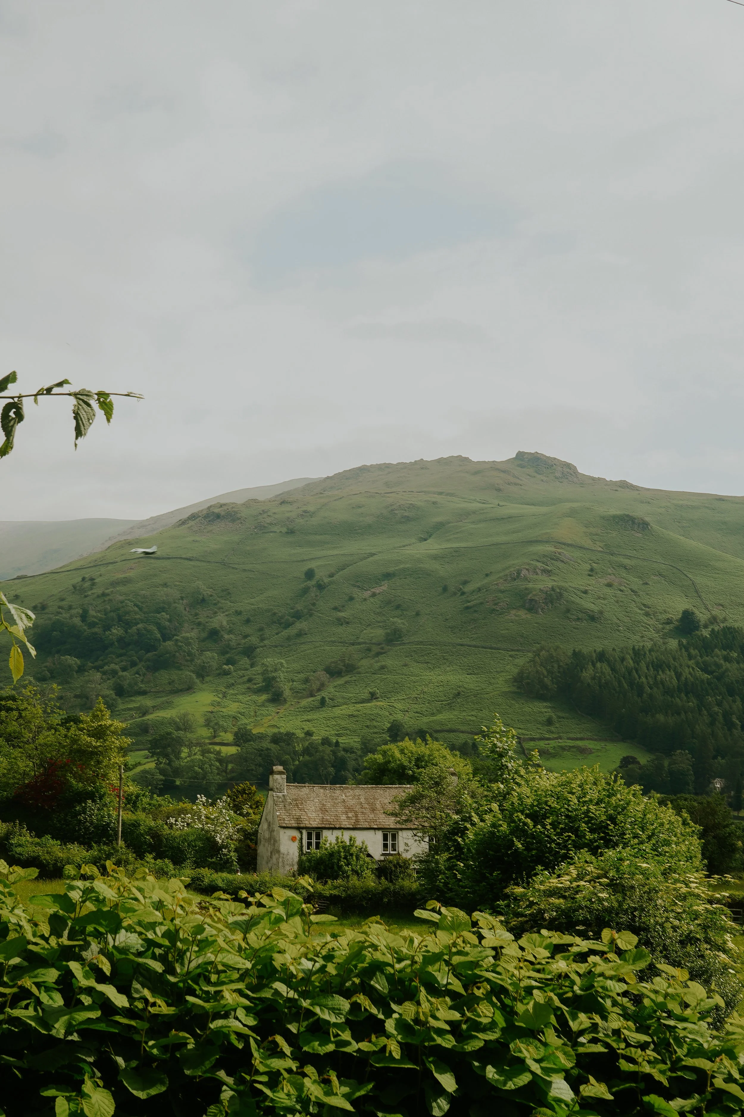 RAF Typhoon flying through Grasmere Valley