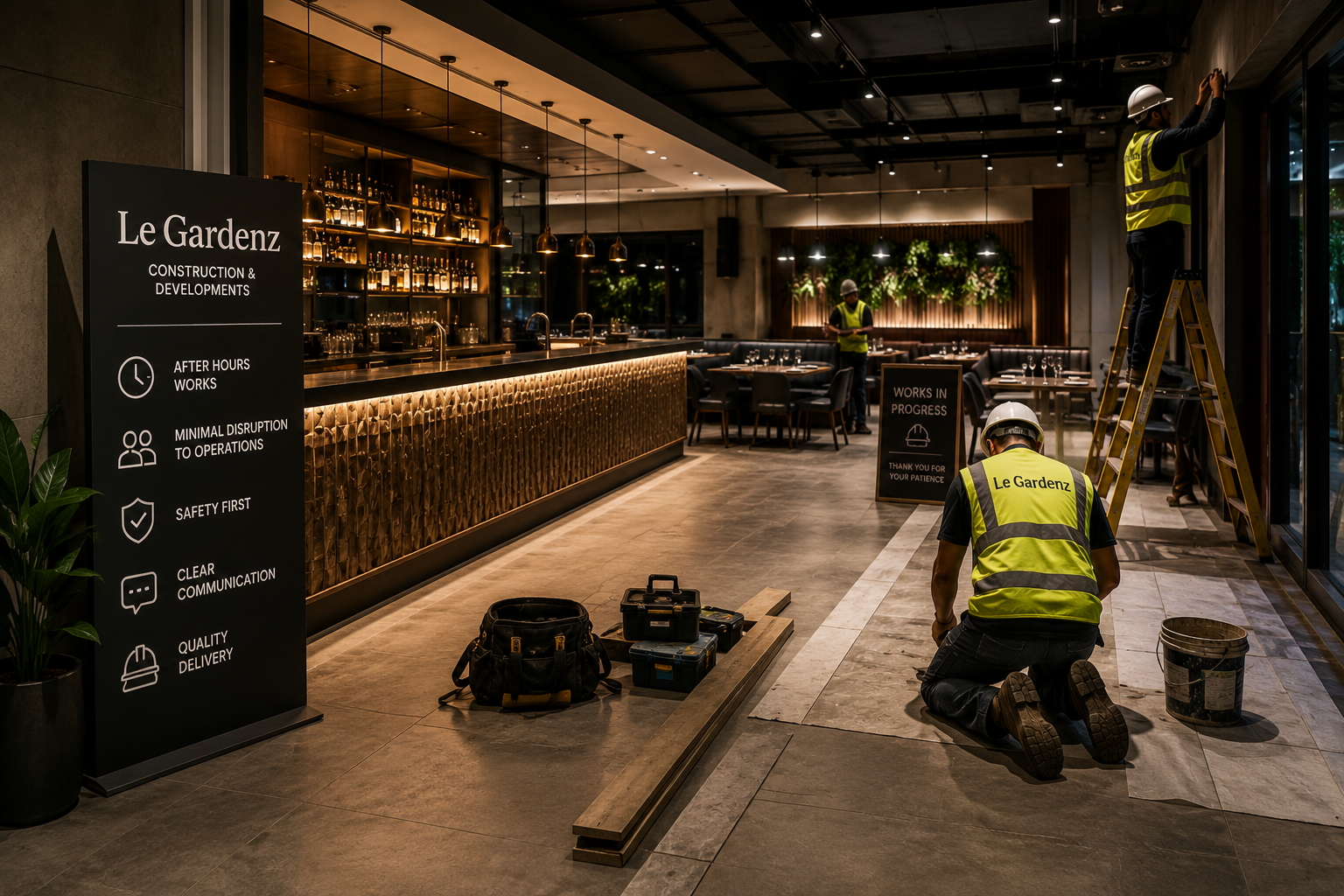 Delivering Construction Works Around an Operating Business