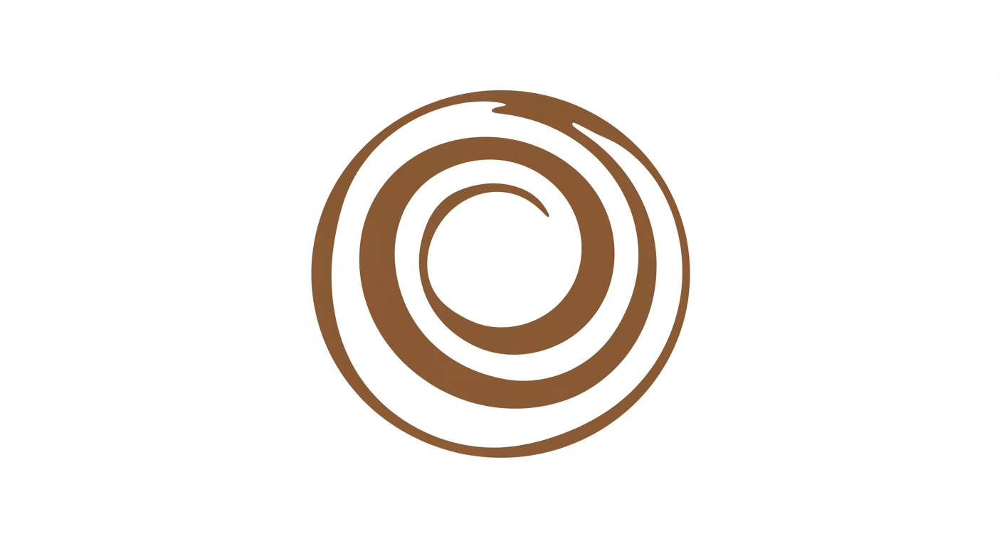 A spiral design with brown and white colors.