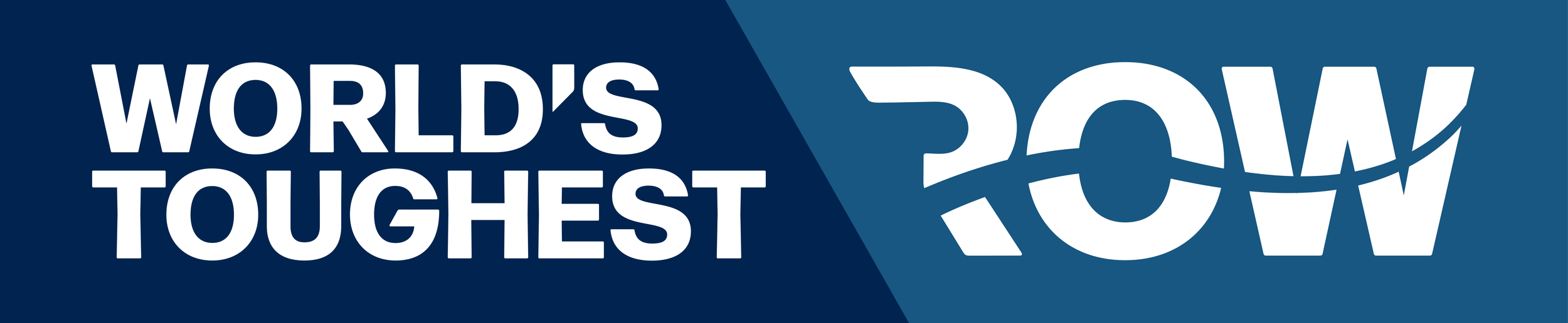 Text graphic with the words 'World's Toughest WOW' in white against a blue background.