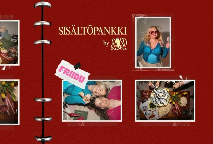 herkullinen kev&auml;tprojekti @friiduicecream kanssa on vasta py&ouml;r&auml;ht&auml;nyt toden teolla k&auml;yntiin, mut meil on jo n&auml;in ihanat kuvat kasassa 🩷🍦 kiitos upeille esiintyjille @sarabirgit ja @lindonora ja my right hand joka esti 