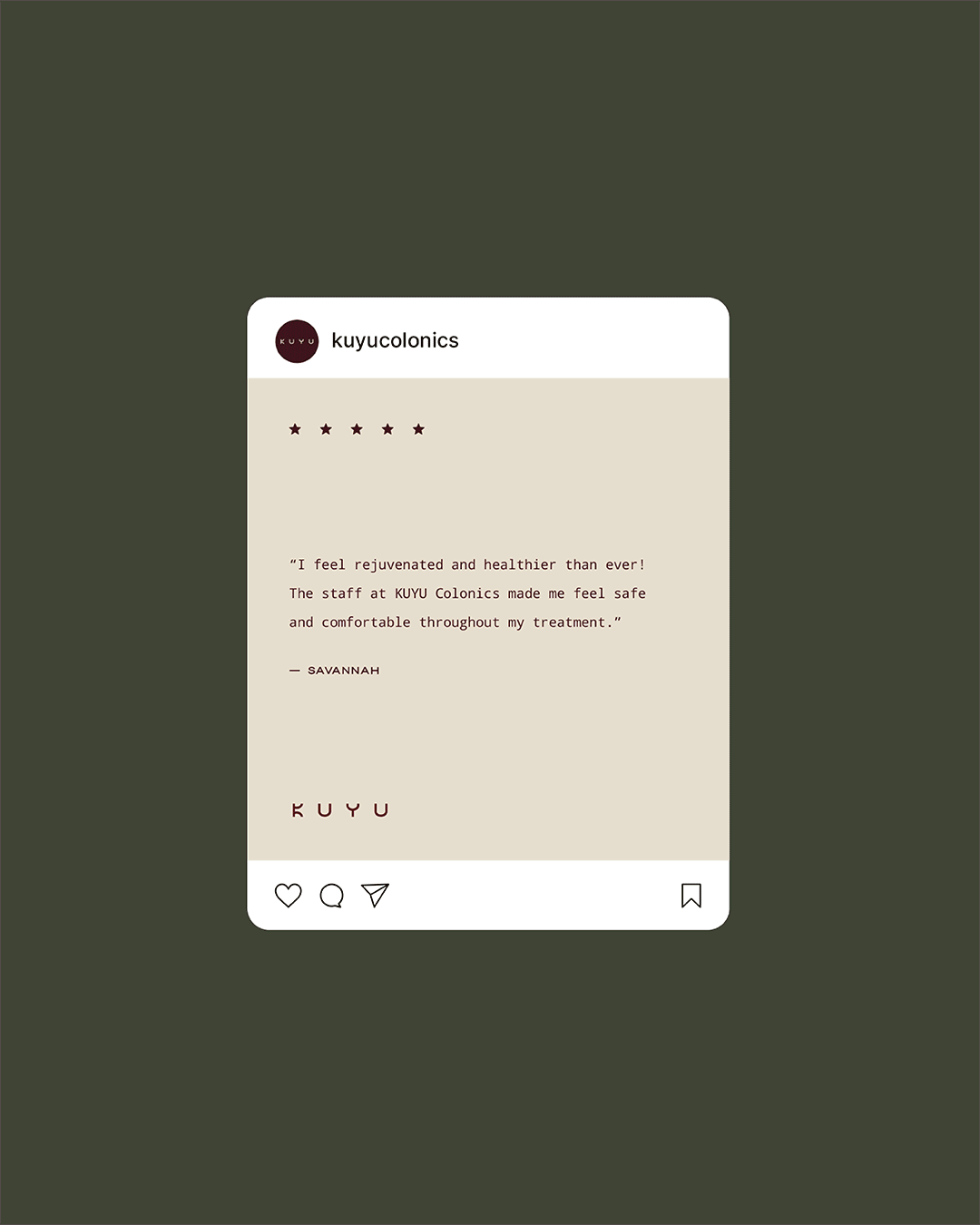 Instagram design project for Kuyu Colonics by Melbourne based graphic designer Robyn Colton