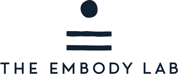 Logo for The Embody Lab with a stylized figure and text