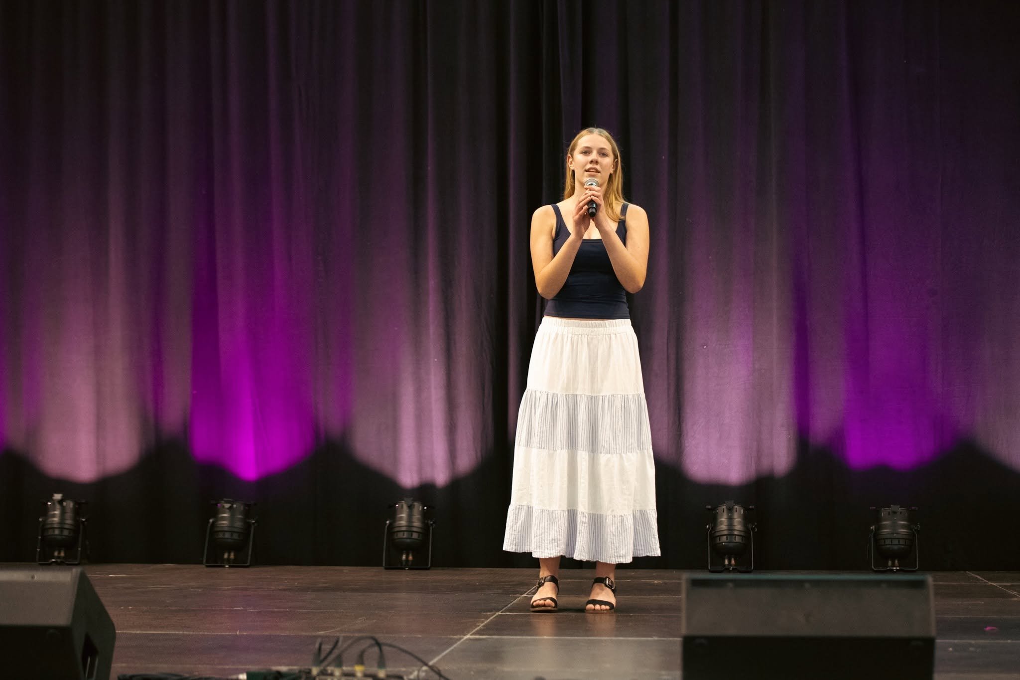 Alyssa Avery singing at the Special Children's Extravaganza 2026