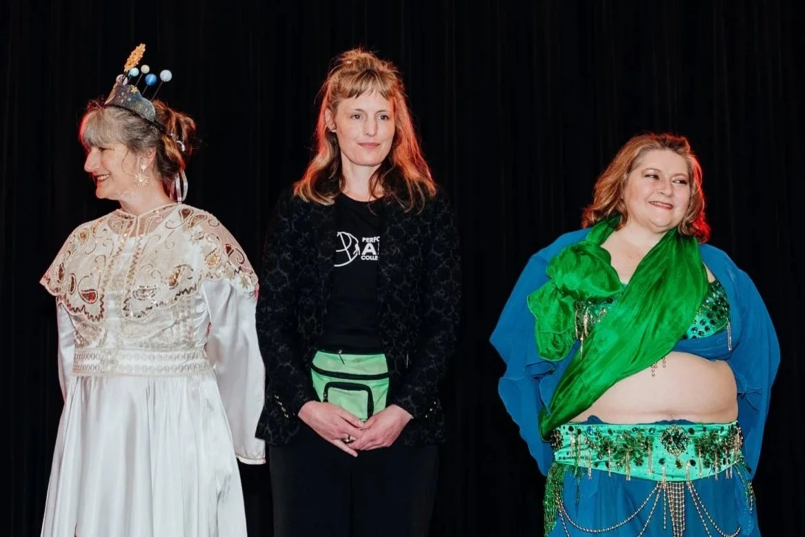 Three members of the PAC committee acknowledge the audience at Limelight 2025.