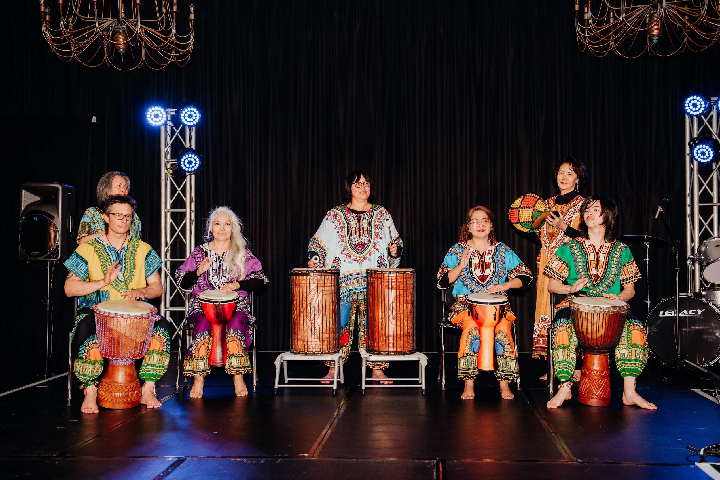 Nathaniel Gordon and Vanessa Xu represent AFINCA on our WorldBeat poster, demonstrating the percussion which is essential to this year’s showcase theme. AFINCA is an inclusive group of musicians, welcoming all with an interest in rhythms from around