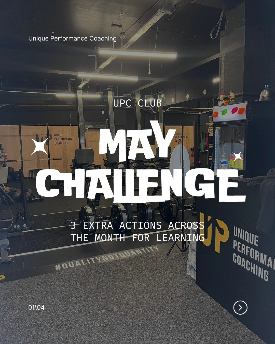 May Challenge &ndash; UPC Club

Who&rsquo;s ready to step up this month?

This May, we&rsquo;re focusing on three key areas that drive real progress, movement, power, and grit.

Can you stay consistent with a long day of steps, bring intent to a powe
