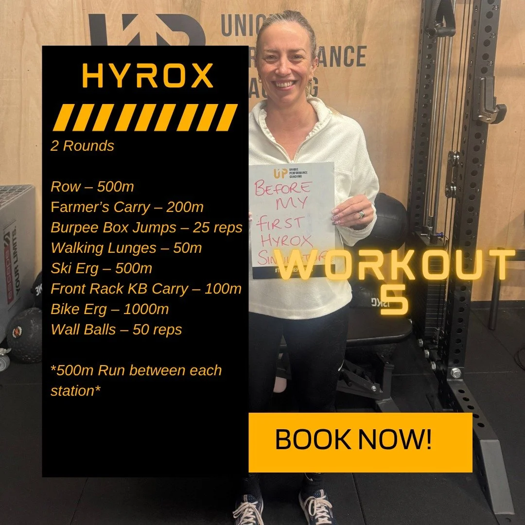 🔥 HYROX 5 THIS SATURDAY 🔥

A brilliant test this weekend&hellip; 👀

Can you push the pace on the shorter runs 🏃&zwj;♂️💨
&hellip;but still maintain your capacity between stations? 😮&zwj;💨

That&rsquo;s the challenge.

Not just fitness.
Not just