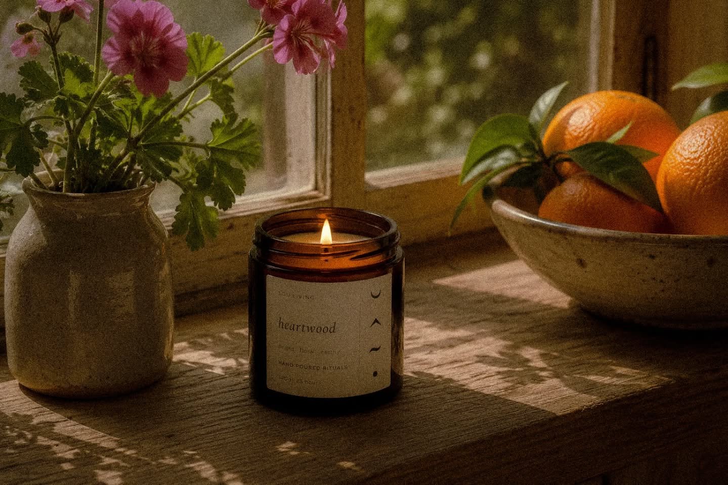 After months of pouring, testing and refining, I'm so excited to finally share the first Lou Living candle collection with you.

&bull; Heartwood - bright, floral, earthy.

&bull; Still Light - sacred, warm, rooted.

Handcrafted with natural coconut 