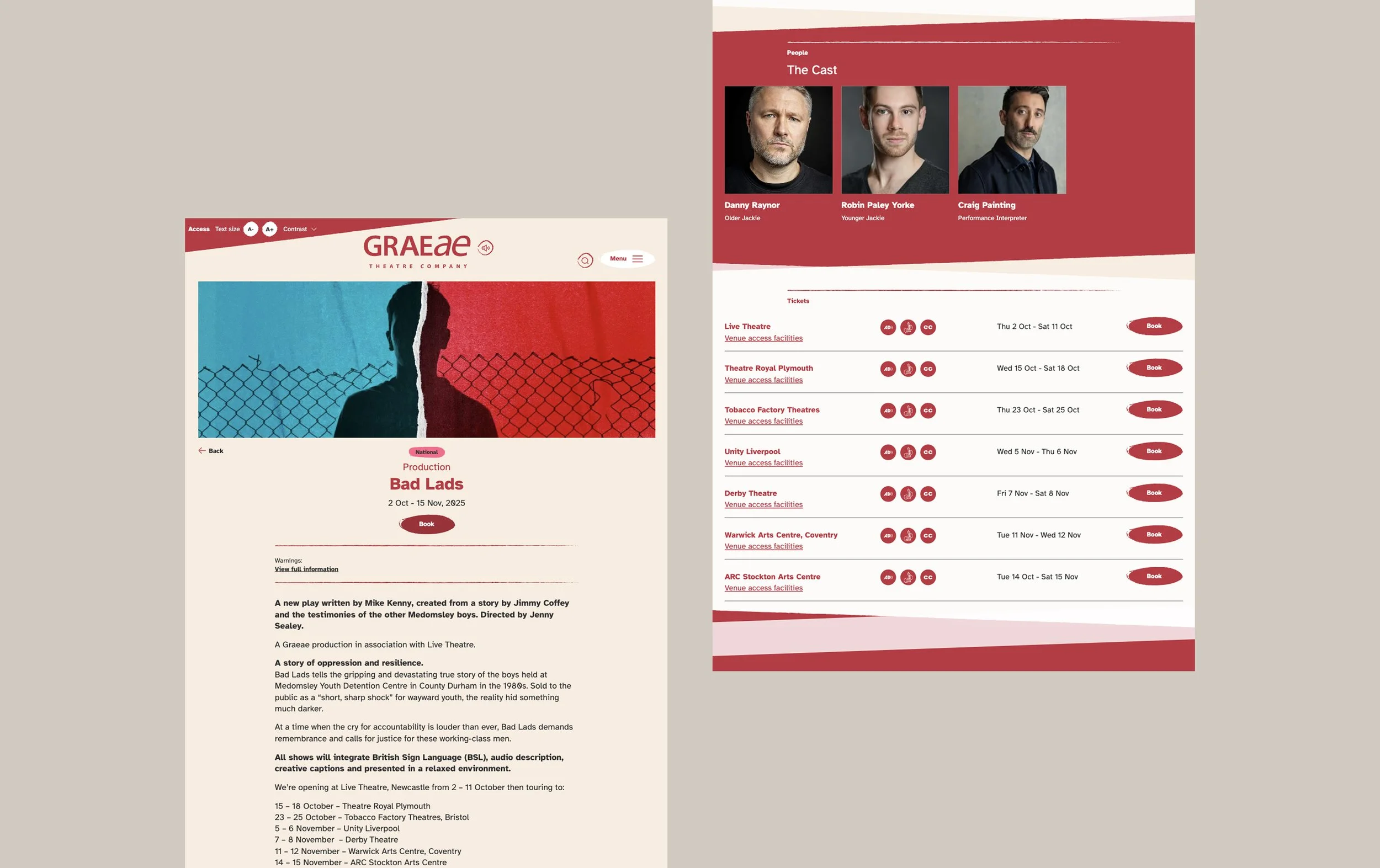 A screenshot of an event page.