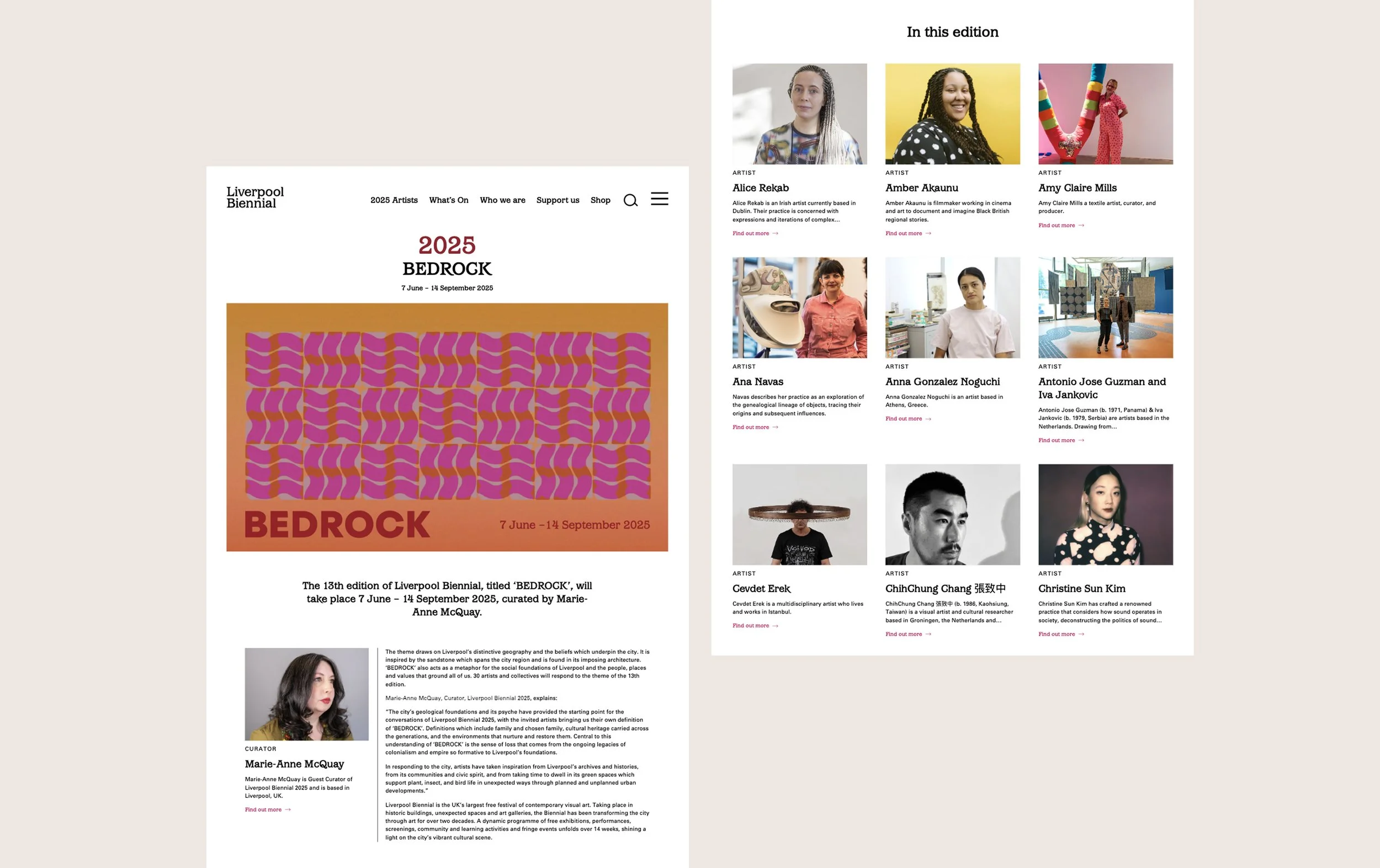 Screenshot of this years edition of the Liverpool Biennial.