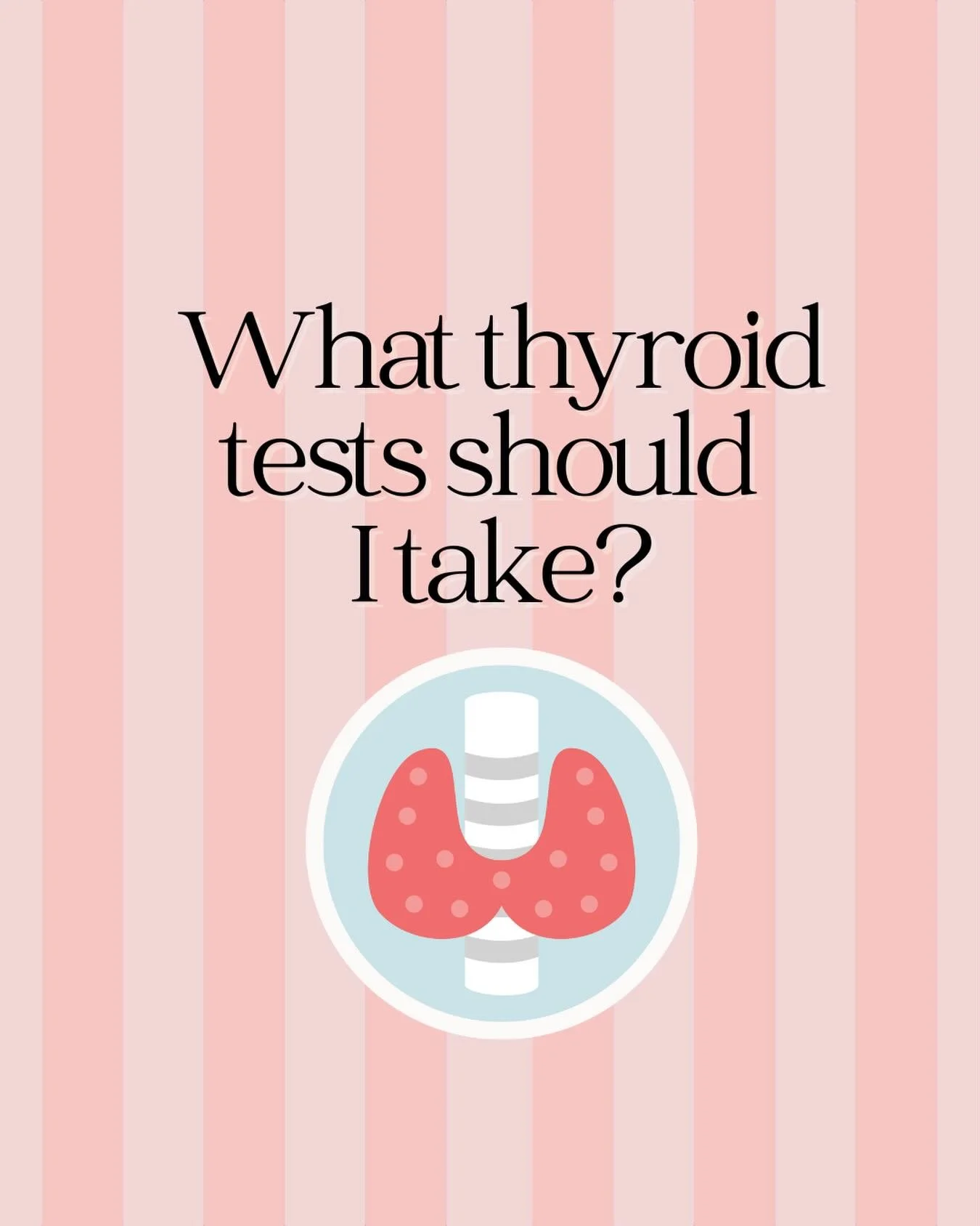 So we&rsquo;ve been talking about when you should test your thyroid but what tests should you take? 

If you haven&rsquo;t already - organise a day 3 hormone test, and a Progesterone test 7 days post ovulation.
 Plus a full Thyroid panel to include:
