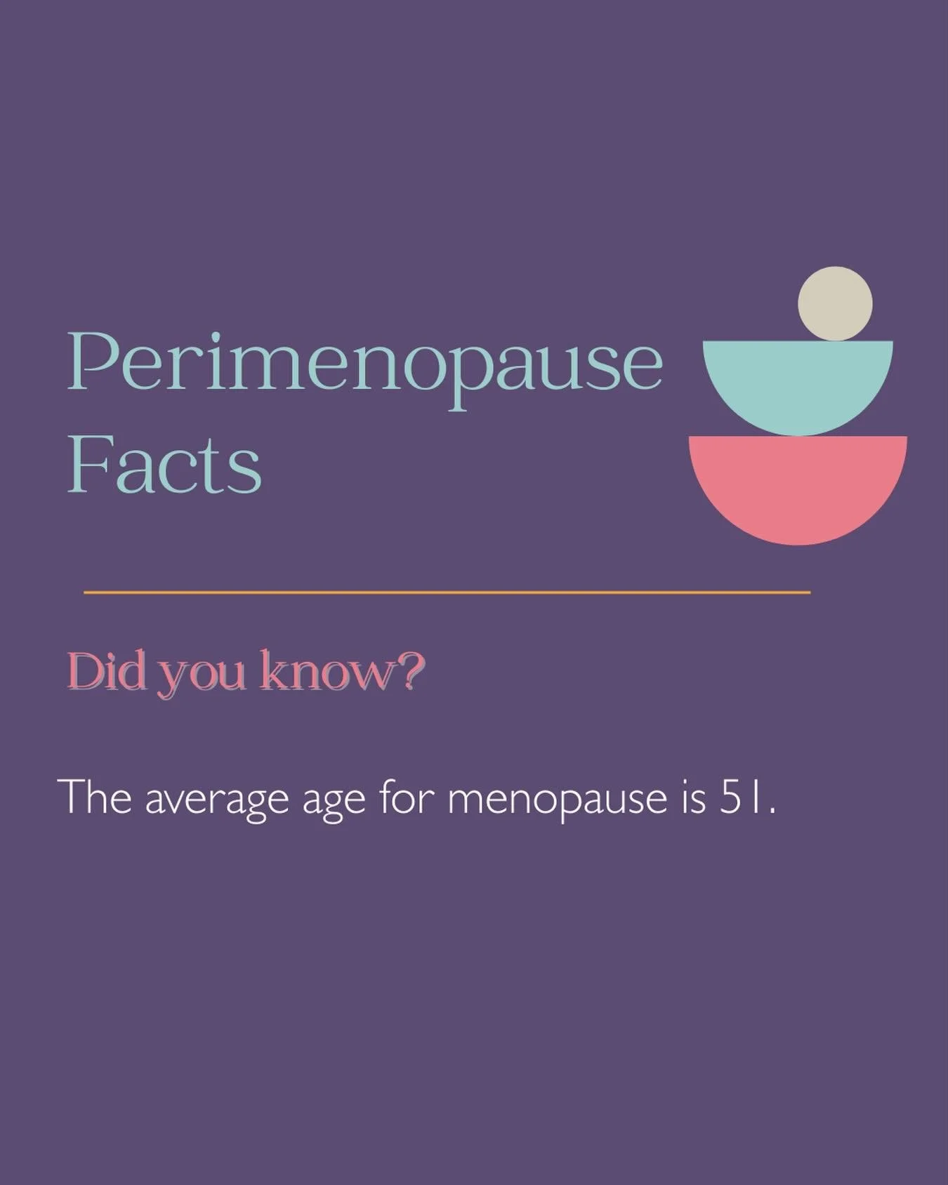 Did you know the average age for menopause is 51?
 Perimenopause typically starts earlier, around age 45, although it can begin anytime between 40 and 55.

Around 5&ndash;10% of women go through early perimenopause, meaning it begins before the age o