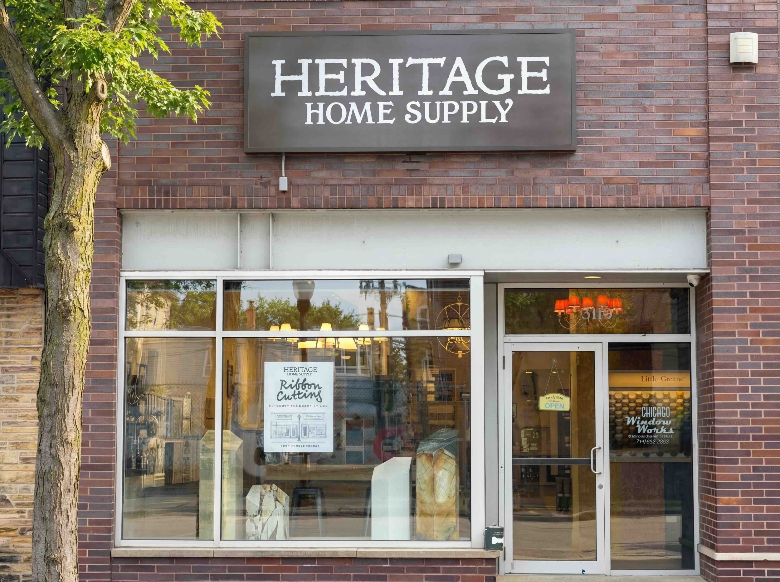 Heritage Home Supply storefront at 5117 N Clark Street in Andersonville, Chicago