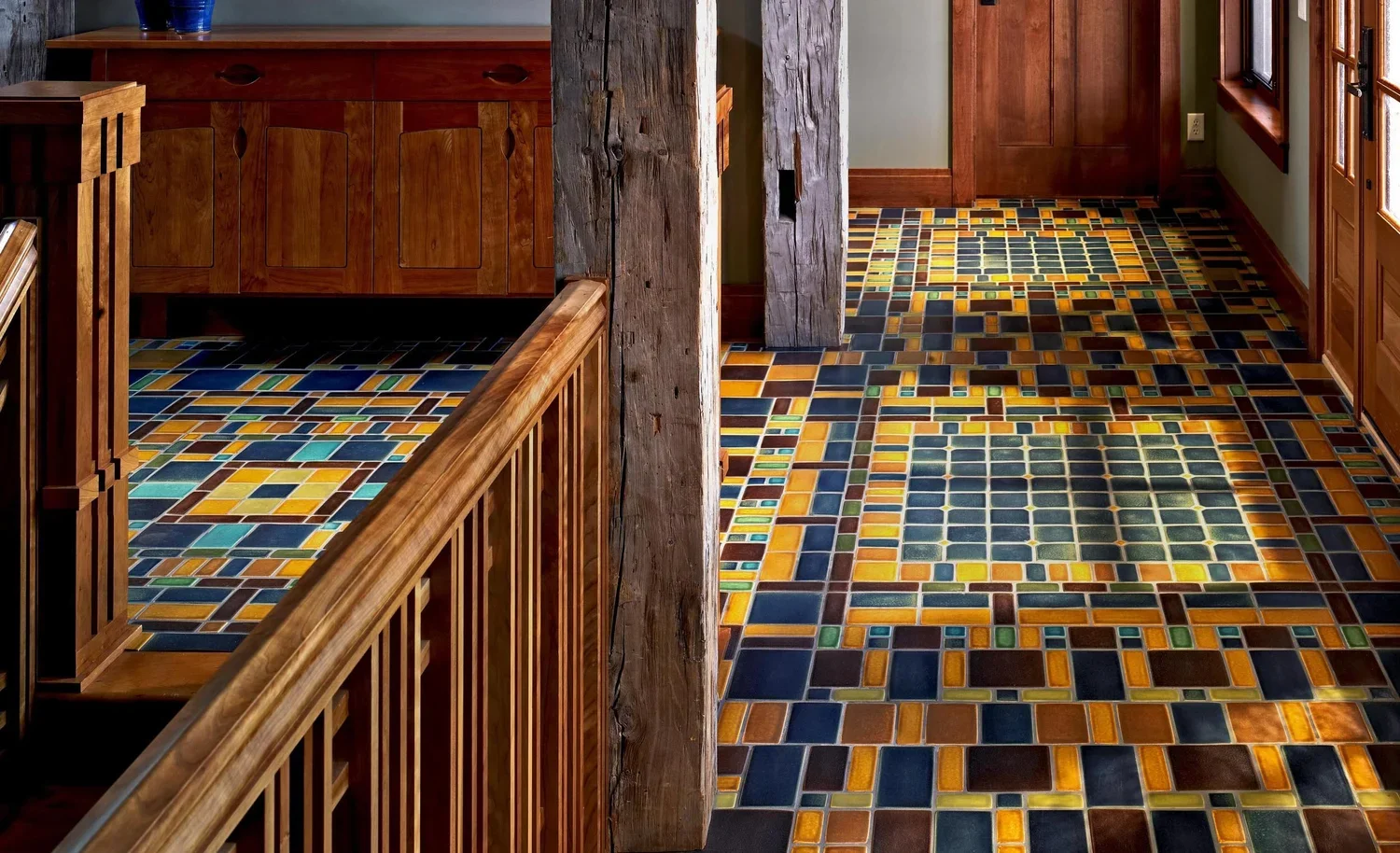 Motawi handmade art tile mosaic floor Arts and Crafts Chicago